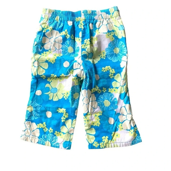 LILLY PULITZER EUC GIRLS BOTTOMS PANTS SUMMER SPRING FLORAL BLUE CASUAL  SZ 4 - Picture 3 of 6